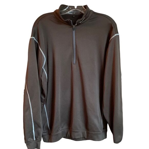 Nike Other - Nike Golf Thermafit Warm Fleece Lined 1/4 Zip Pulover Brown Sz M